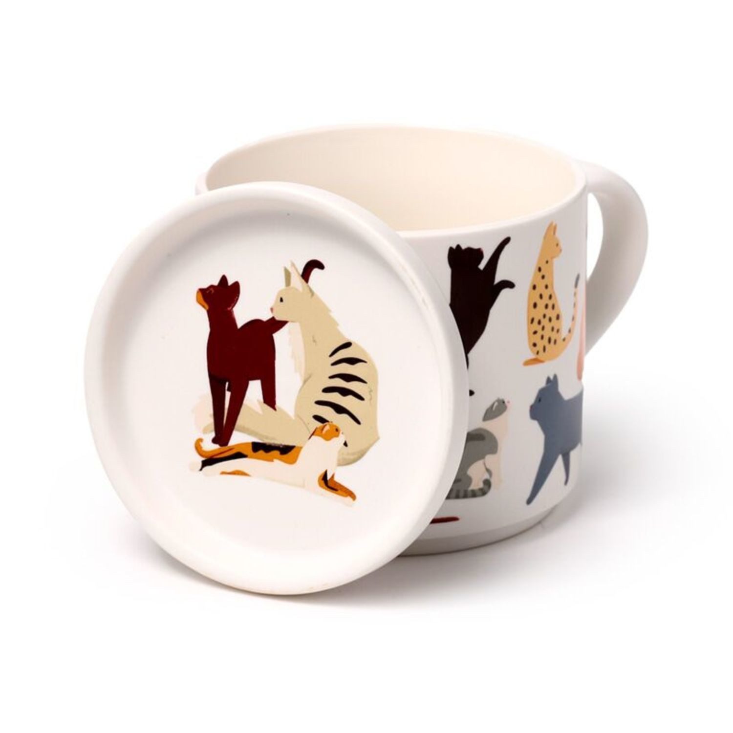 Puckator Tasse Feline Fine Katzen Kaffeebecher & Untersetzer Set