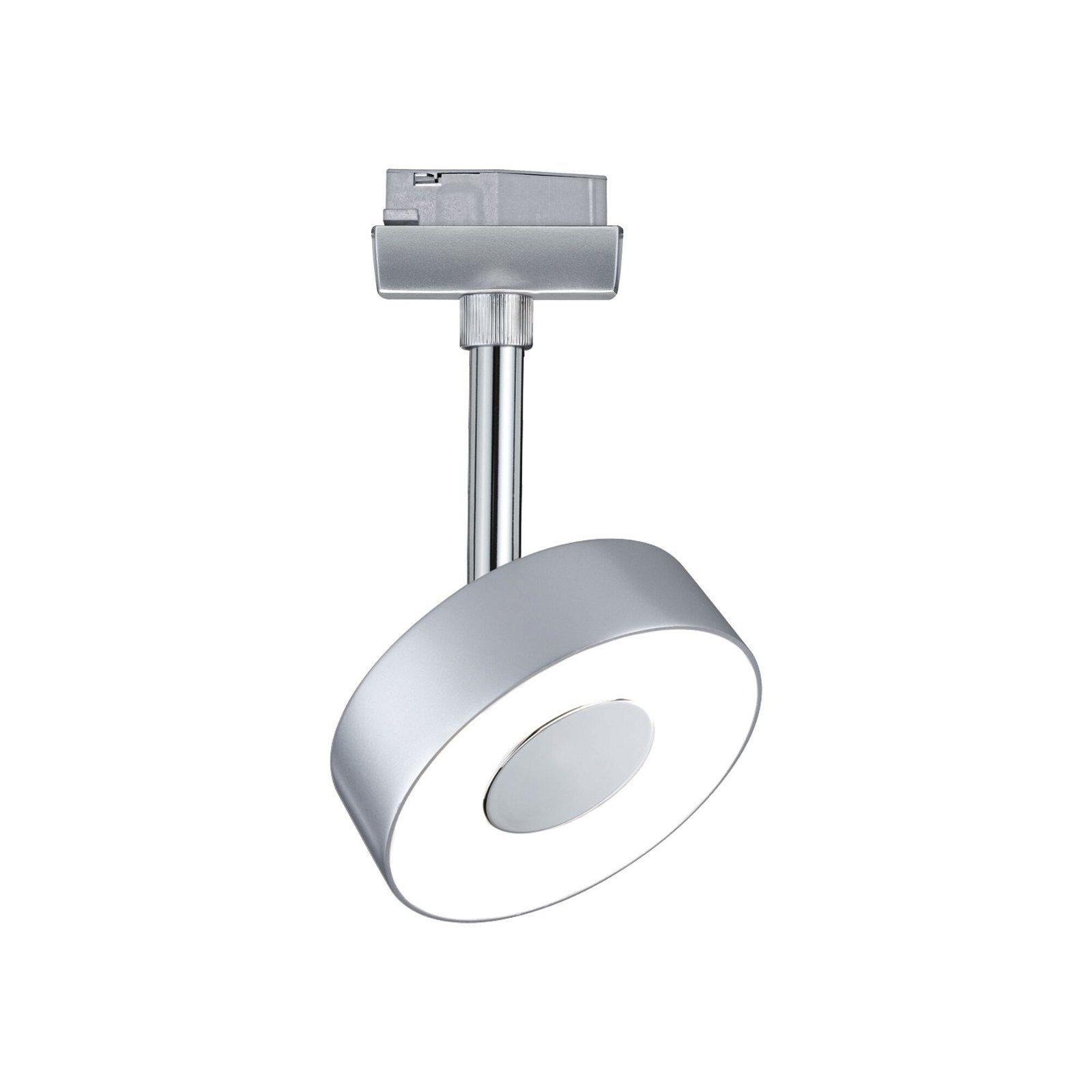 Paulmann Schienensystem-Leuchten URail Schienenspot Circle Einzelspot 222lm 5,3W 2700K 230V Chrom matt, LED fest integriert, Warmweiß, dimmbar, Einzelspot