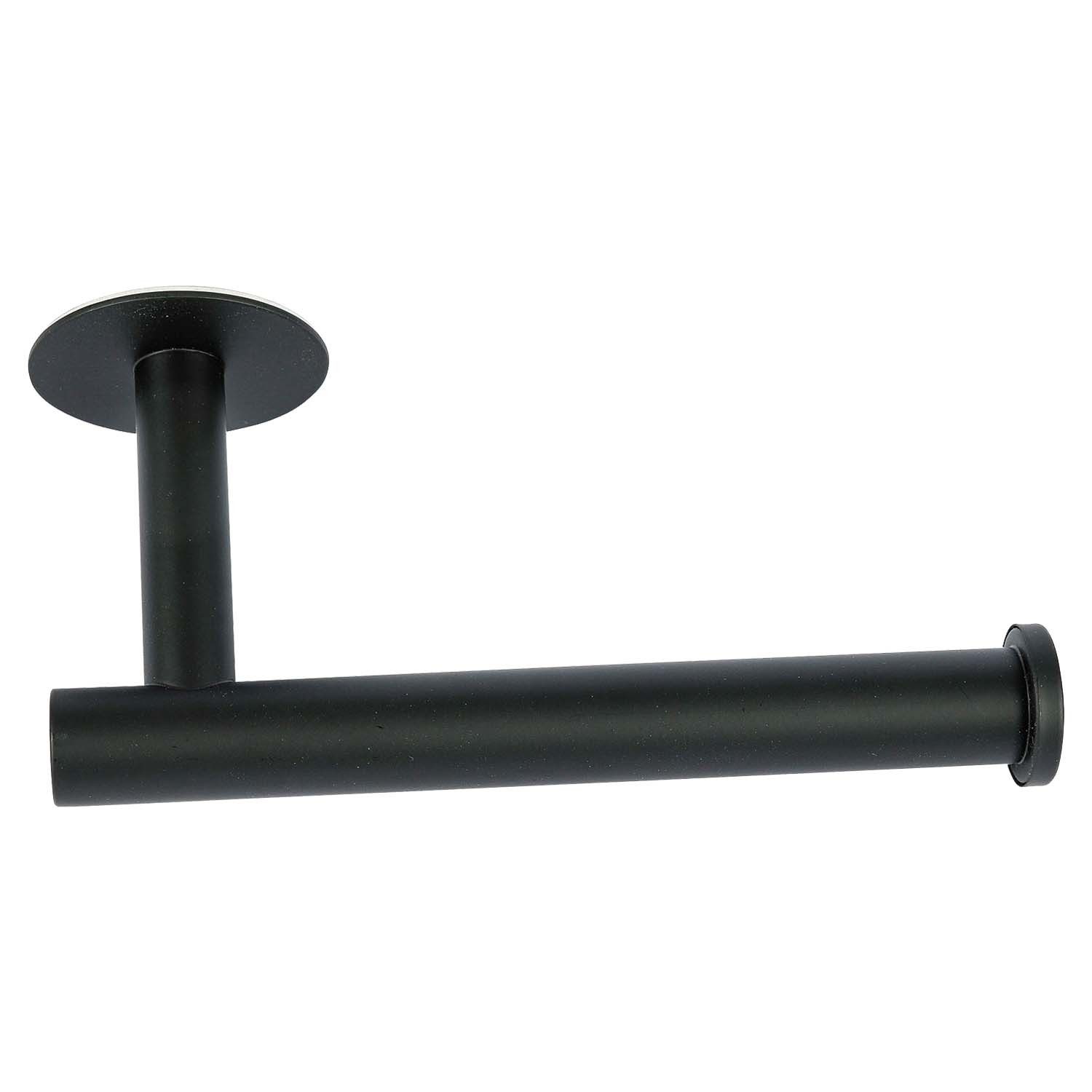 Testrut Держатели для туалетной бумаги NERO, 16 x 9 cm, Schwarz, Edelstahl, Selbstklebend ohne Bohren