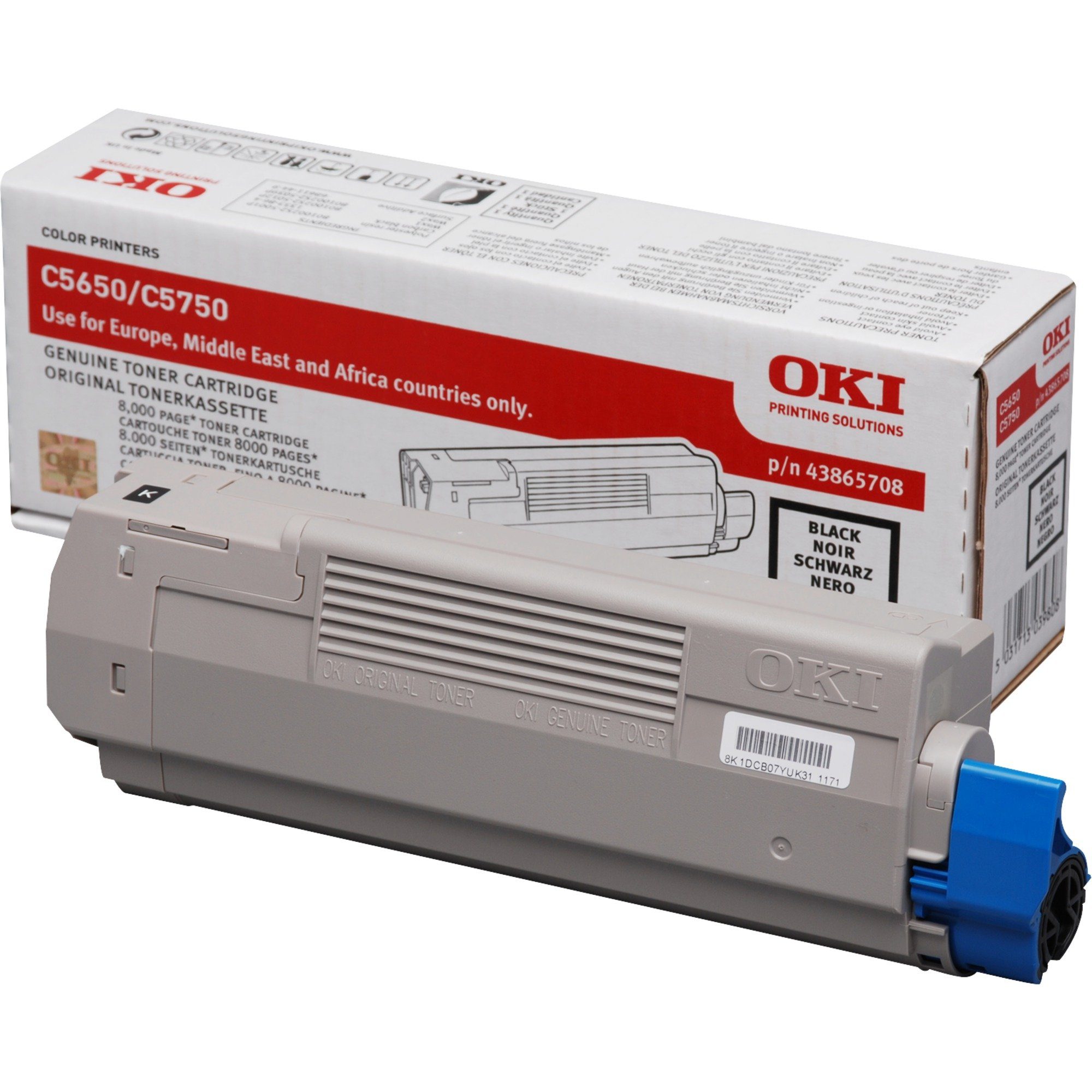 OKI Tonerkartusche OKI Toner Schwarz 43865708