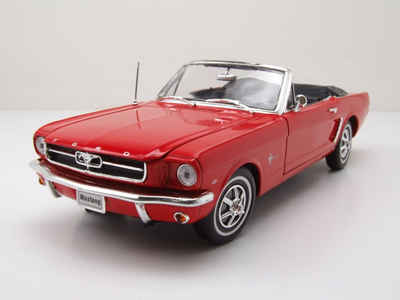 Welly Modellauto Ford Mustang Cabrio 1964,5 rot Modellauto 1:18 Welly, Maßstab 1:18