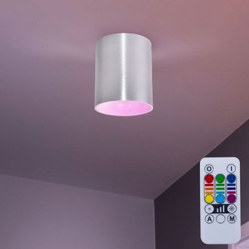 etc-shop LED Einbaustrahler, Leuchtmittel inklusive, Warmweiß, Farbwechsel, 2er Set Aufbau Strahler Innenraum Wand Lampen dimmbar im Set