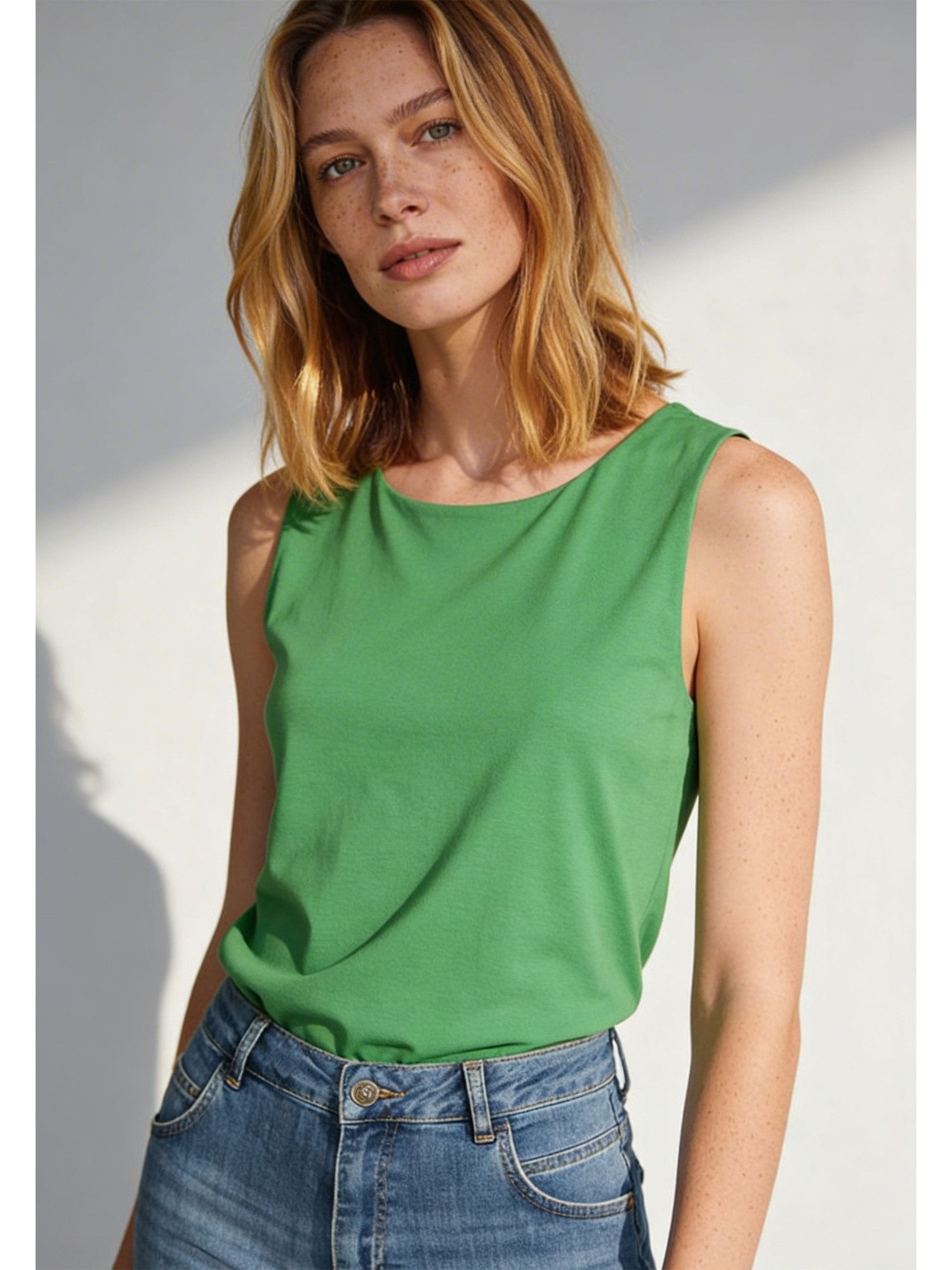 MORE&MORE Shirttop Stretch-Basic-Top, Vorderteil gedoppelt günstig online kaufen