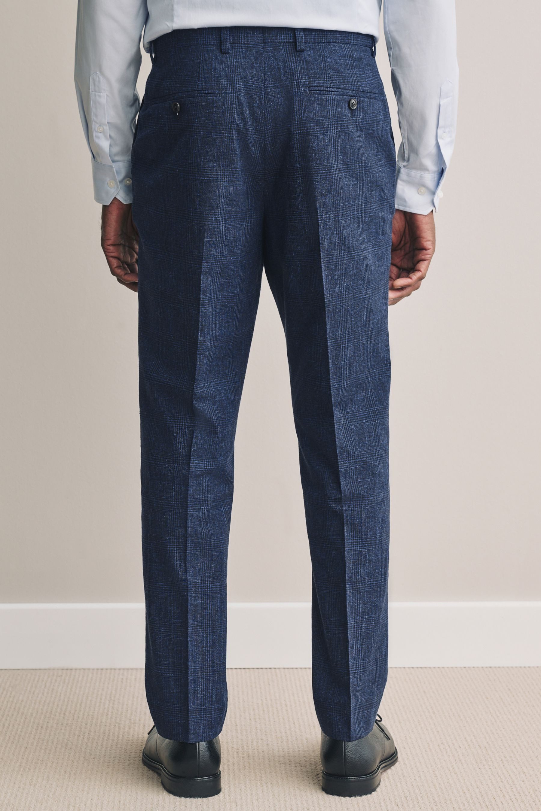 Next Anzughose Tollegno Anzughose aus Leinengmisch, Slim Fit (1-tlg)