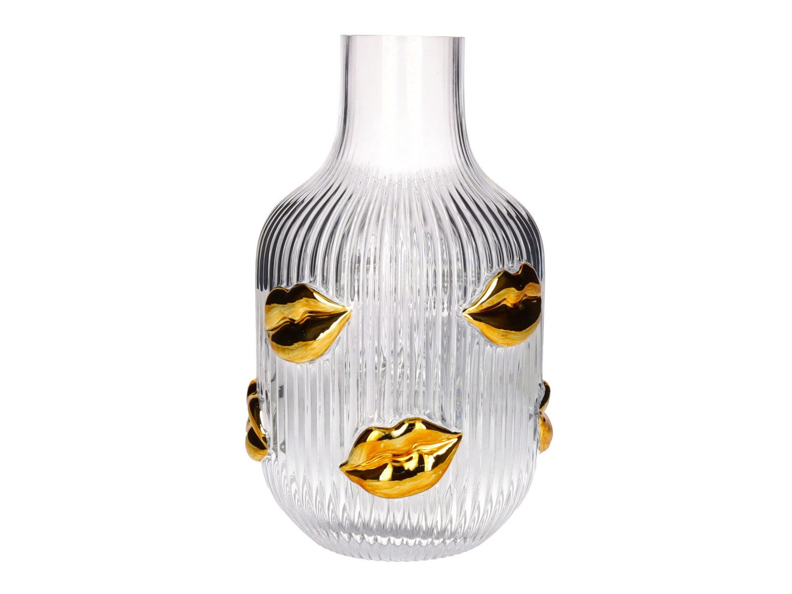 Giftcompany Dekovase L'amour Vase Lippen Gold transparent 25cm (Vasen)