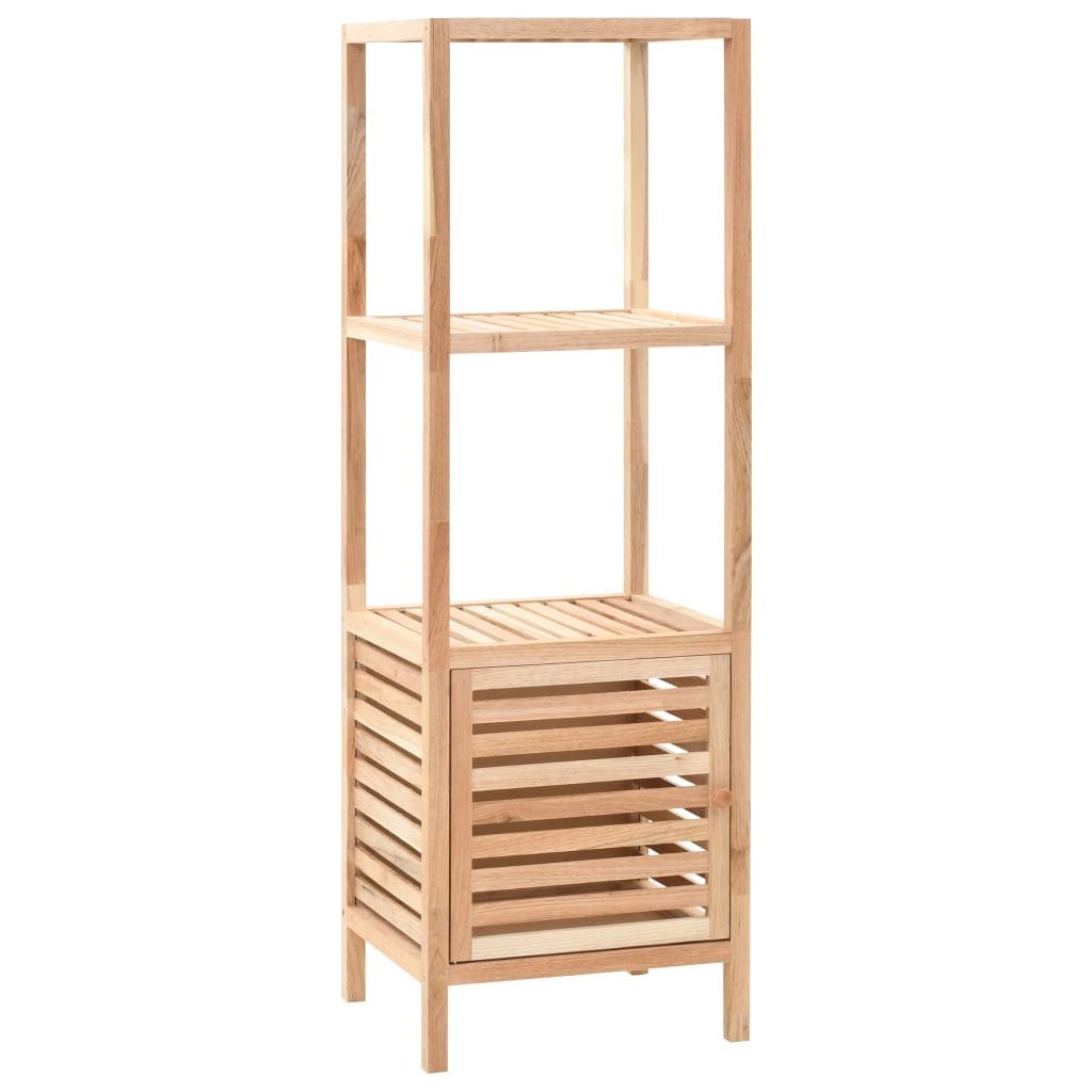 vidaXL Badregal Badezimmerschrank Massivholz Walnuss 39,5x35,5x123 cm, 1-tlg.