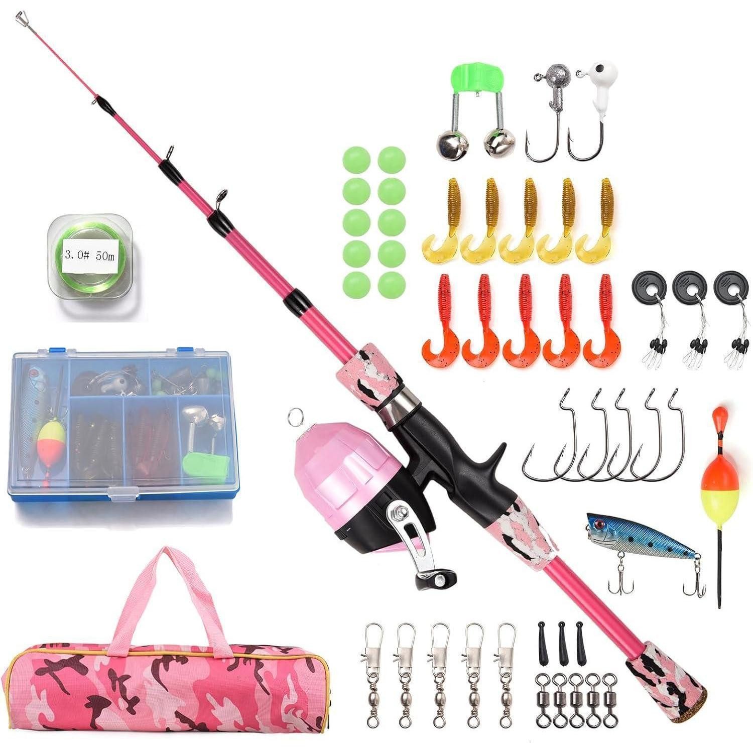 LuxusKollektion Reiserute Kinder Angelset Teleskop Angelrute Köder Set 1.2m 1.5m 1.65m