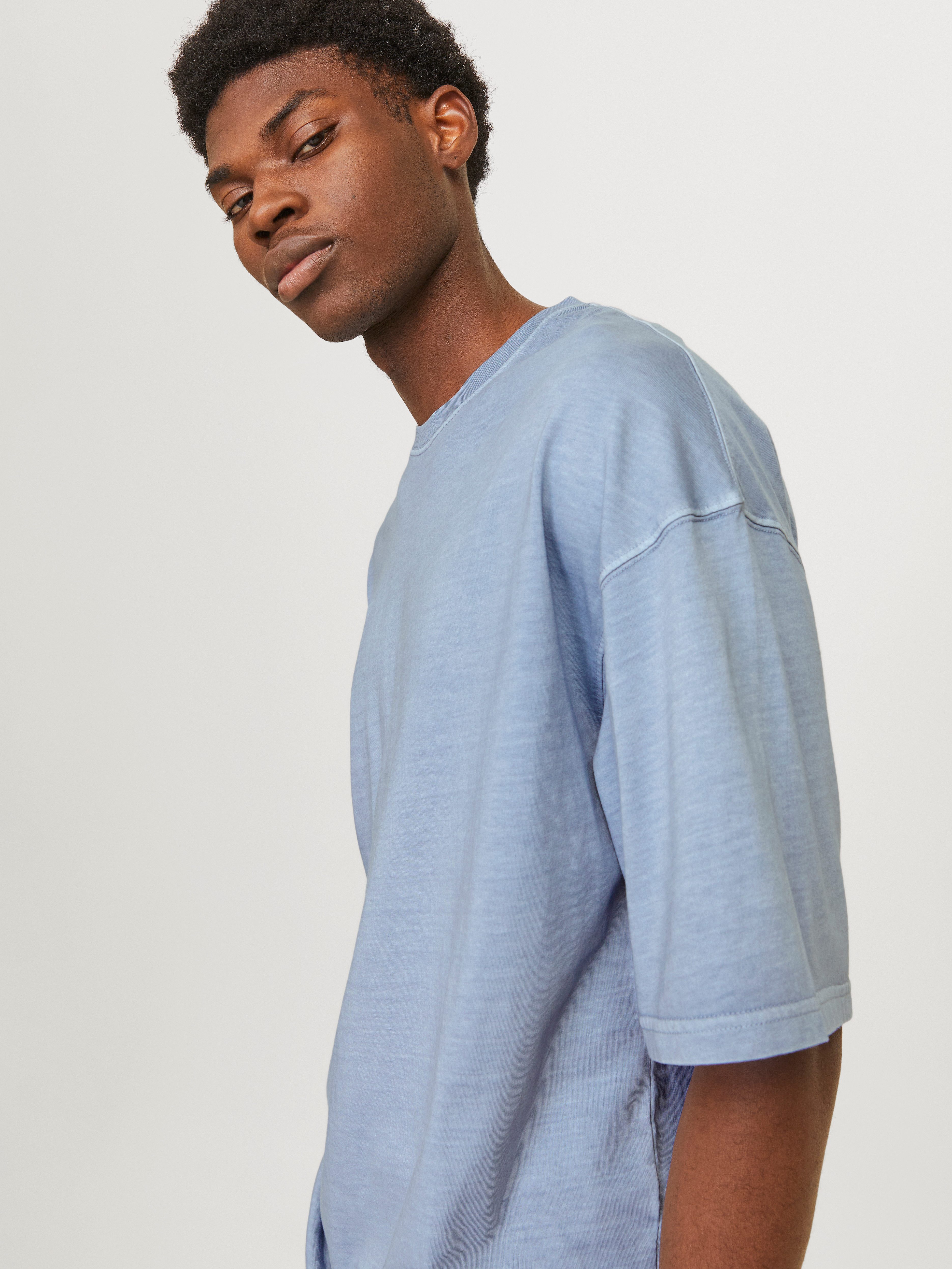 Jack & Jones Rundhalsshirt JJECHARGE FADED TEE O-NECK NOOS mit Rundhalsausschnitt