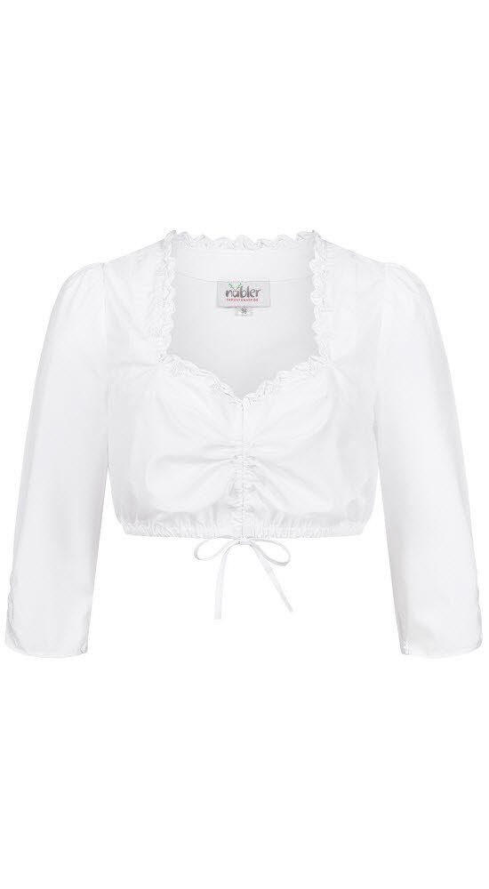 Dirndlbluse Dirndlbluse 3/4 Arm Isabel in Weiß von Nübler