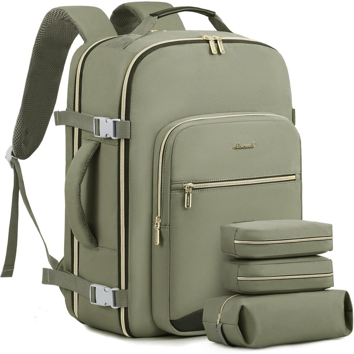 Kofferrucksack Handgepäck Rucksack Flugzeug 40L Reiserucksack Damen Wasserdicht 17