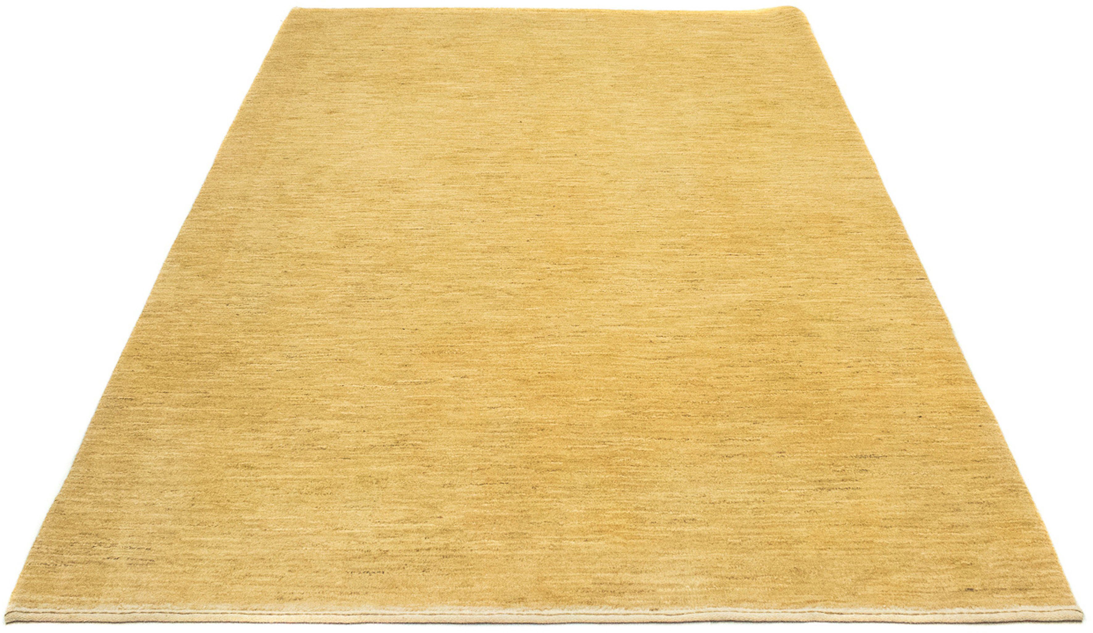 Wollteppich Gabbeh - Indus - 199 x 137 cm - beige, morgenland, rechteckig, Höhe: 18 mm, Wohnzimmer, Handgeknüpft, Einzelstück mit Zertifikat