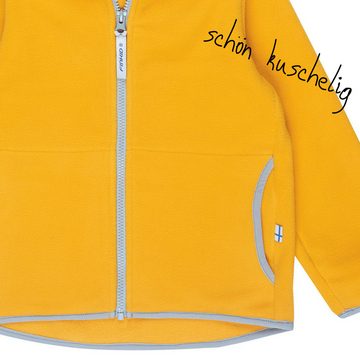 Finkid Fleecejacke Finkid Paukku Zip-In Yellow/Storm Fleecejacke 140/150