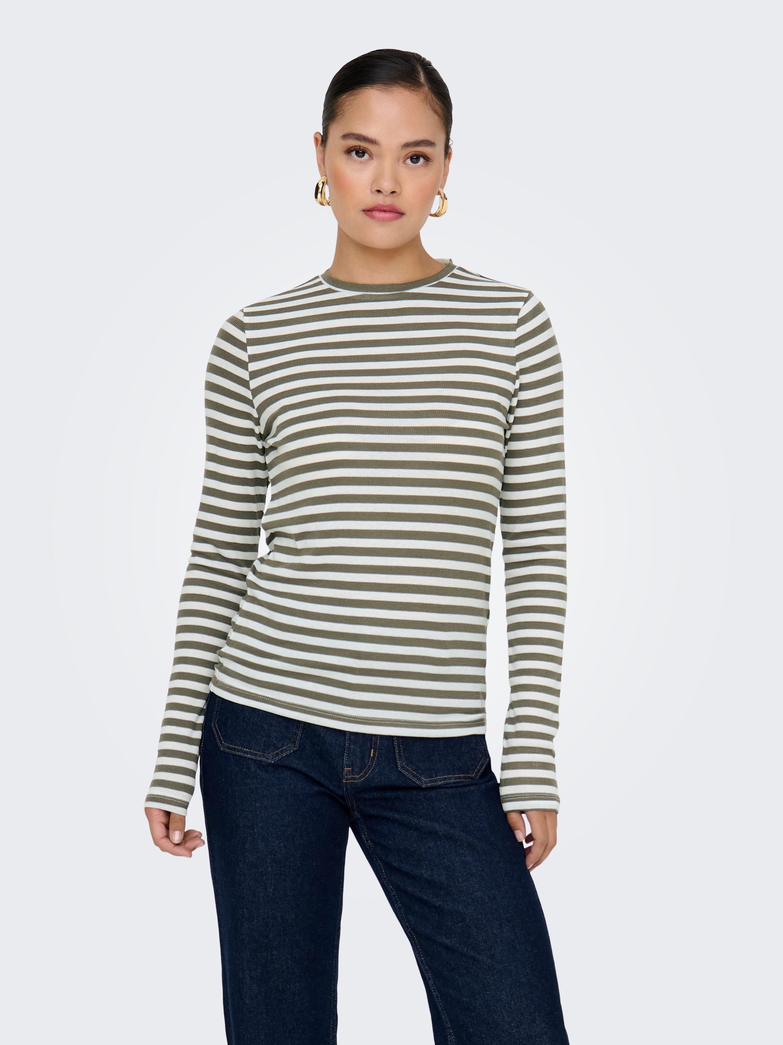 ONLY Langarmshirt ONLMAI STRIPE L/S TOP JRS NOOS günstig online kaufen