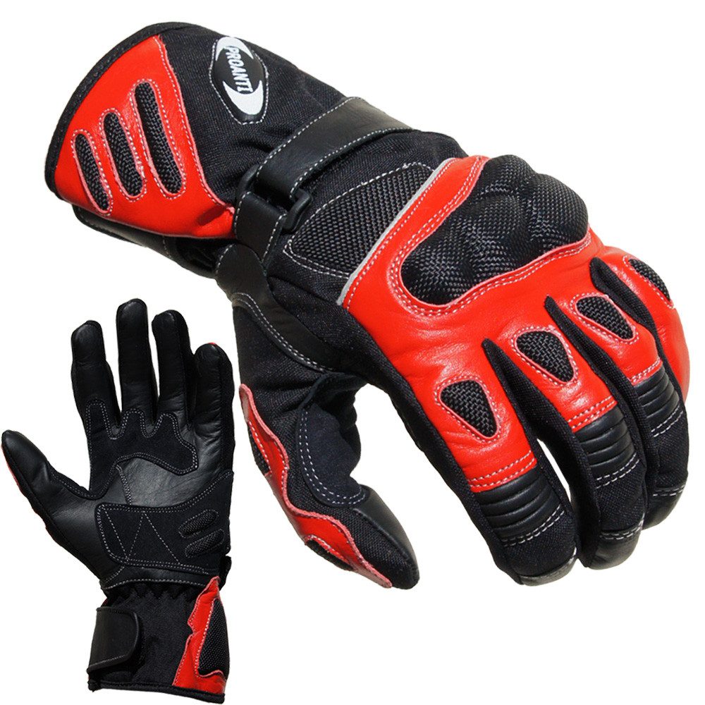 Motorradhandschuhe PROANTI Sommer City Motorradhandschuhe rot