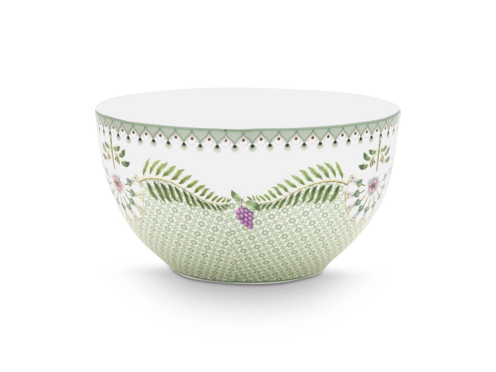 PiP Studio Schale Lily&Lotus Tiles Light Green Bowl 15cm, Porzellan, (Schüsseln & Schalen)