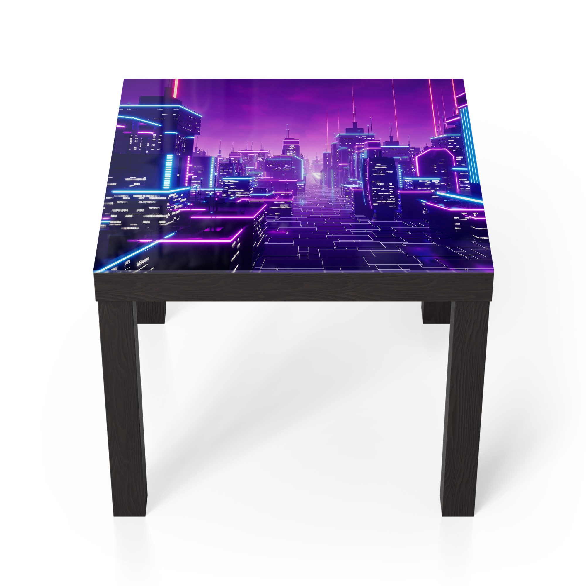 DEQORI Couchtisch 'Futuristische Visionen', Glas Beistelltisch Glastisch modern