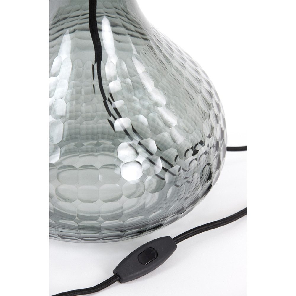 Light & Living Tischleuchte Lampenfuß MAEKO Light & Living Tischleuchte Ø25x42 cm Rauchglas Grau, Leuchtmittel nicht enthalten