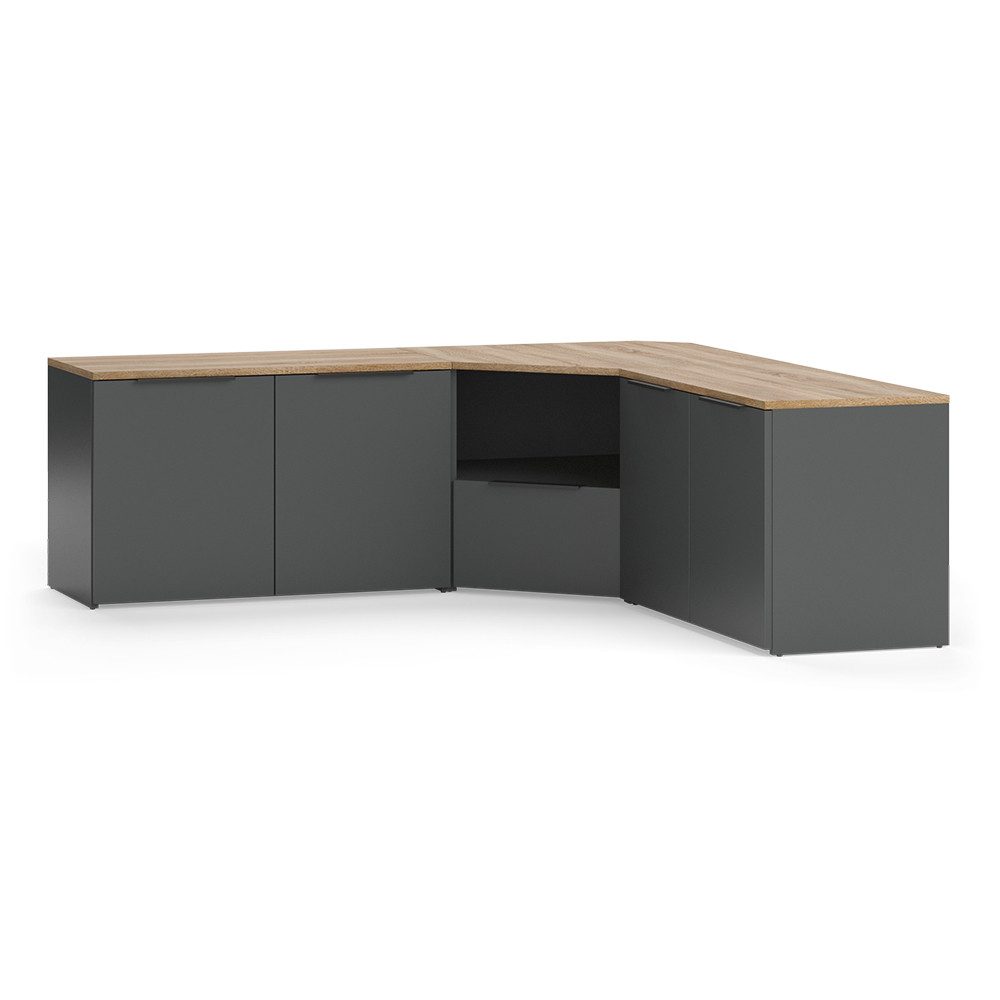 Vicco Wohnwand Wido, Anthrazit/Sonoma, 3 Teile günstig online kaufen