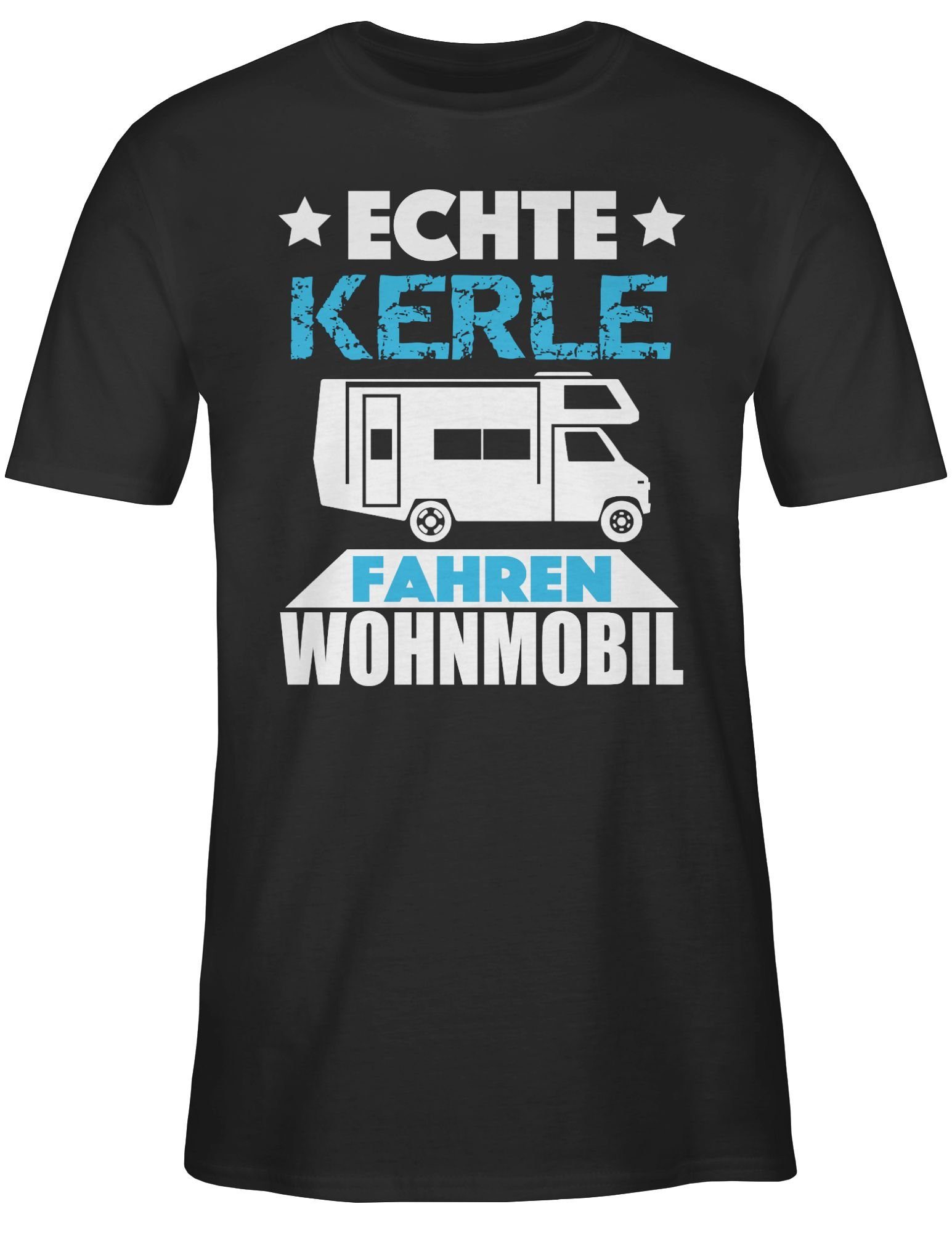 Shirtracer T-Shirt Echte Kerle Wohnmobil Fahrzeuge 01 fahren Schwarz