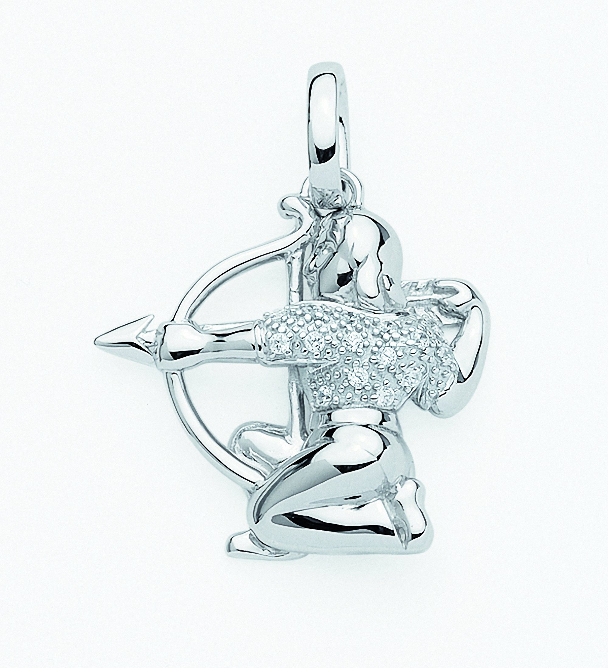 Sternzeichen Adelia´s Schmuckset Schütze Anhänger Silber Halskette, Anhänger Sterling mit 925 - - Set rhodiniert mit gefertigt mit Zirkonia, Anhänger 925 Kette aus: Silber