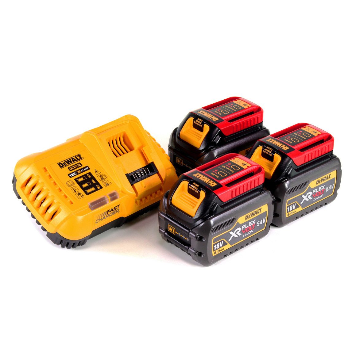DeWalt DCB 118 T3 XR FLEXVOLT Starter Set + 3x DCB 546 Akku 6,0 Ah Akkupacks