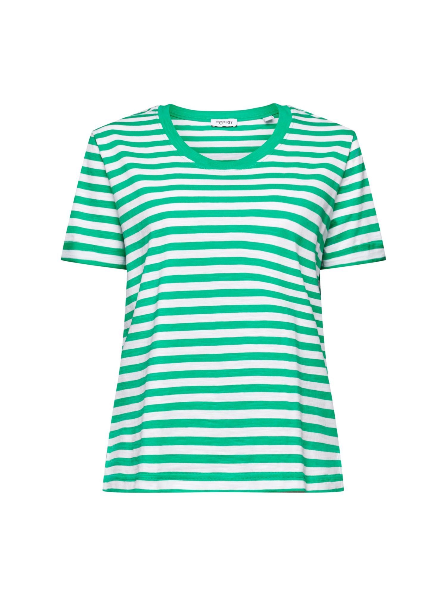 Esprit T-Shirt Slub-T-Shirt mit U-Ausschnitt (1-tlg)