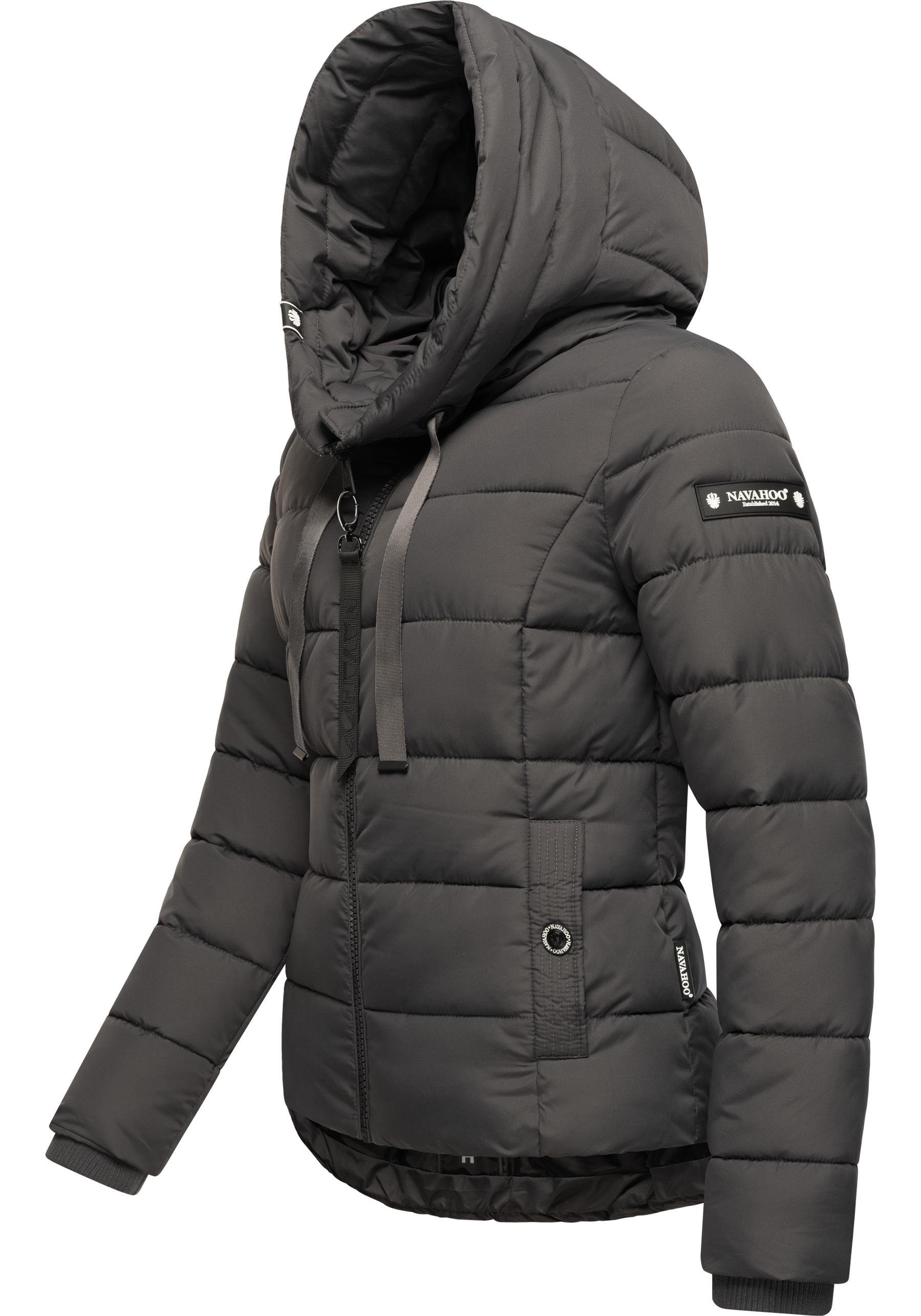 Navahoo Steppjacke Amayaa stylische Damen Winterjacke mit coolen Applikationen