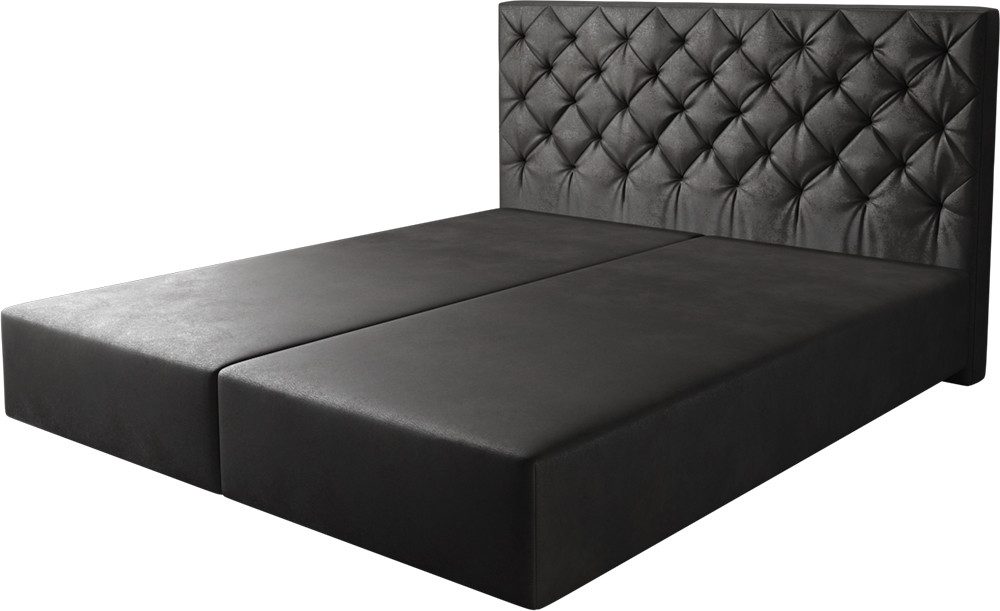 DELIFE Bettgestell Dream-Great, Lederimitat Anthrazit 180x200 cm günstig online kaufen