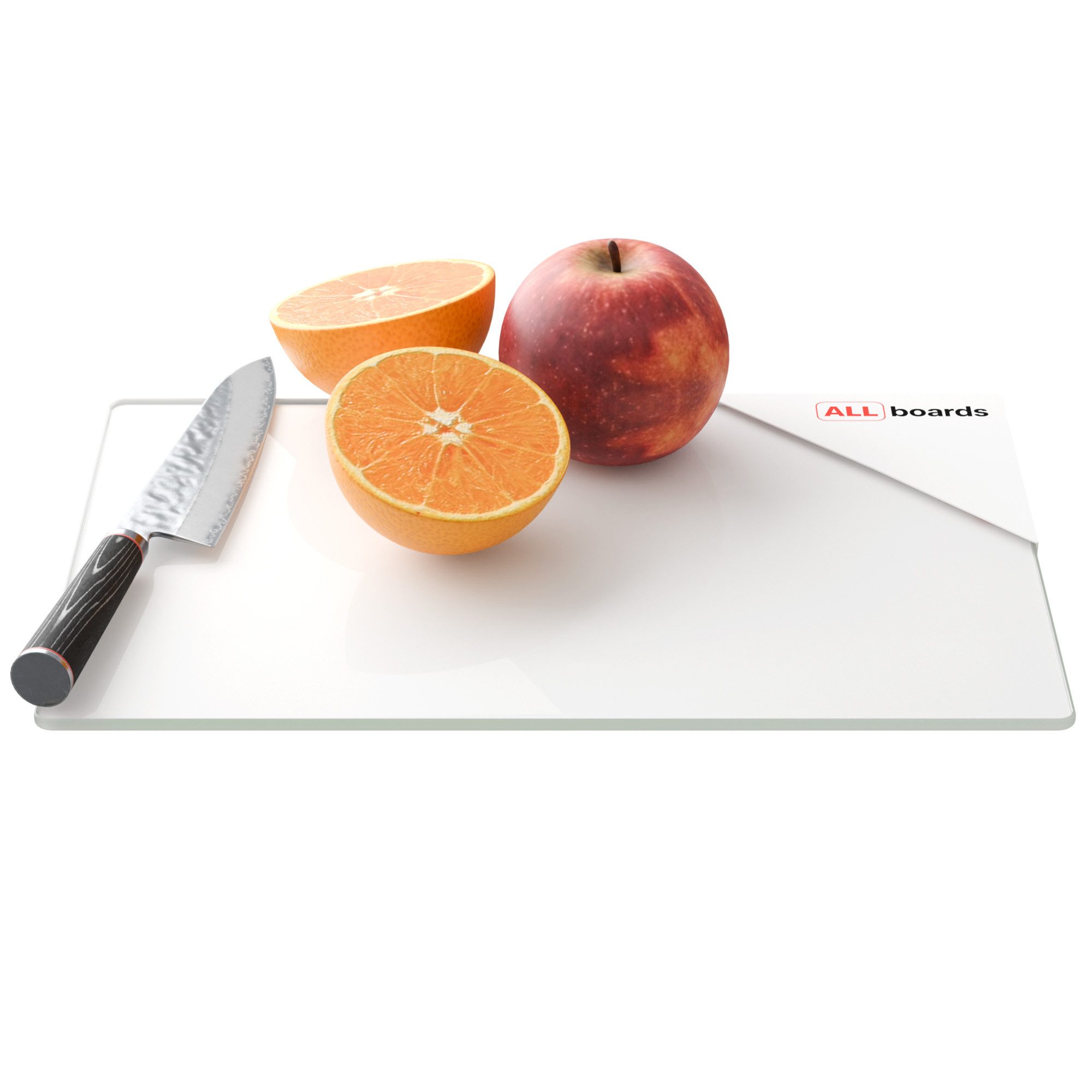 ALLboards Schneidebrett Glas Herdabdeckplatte Schneidebrett Arbeitsplatte Herdschutz, Glas