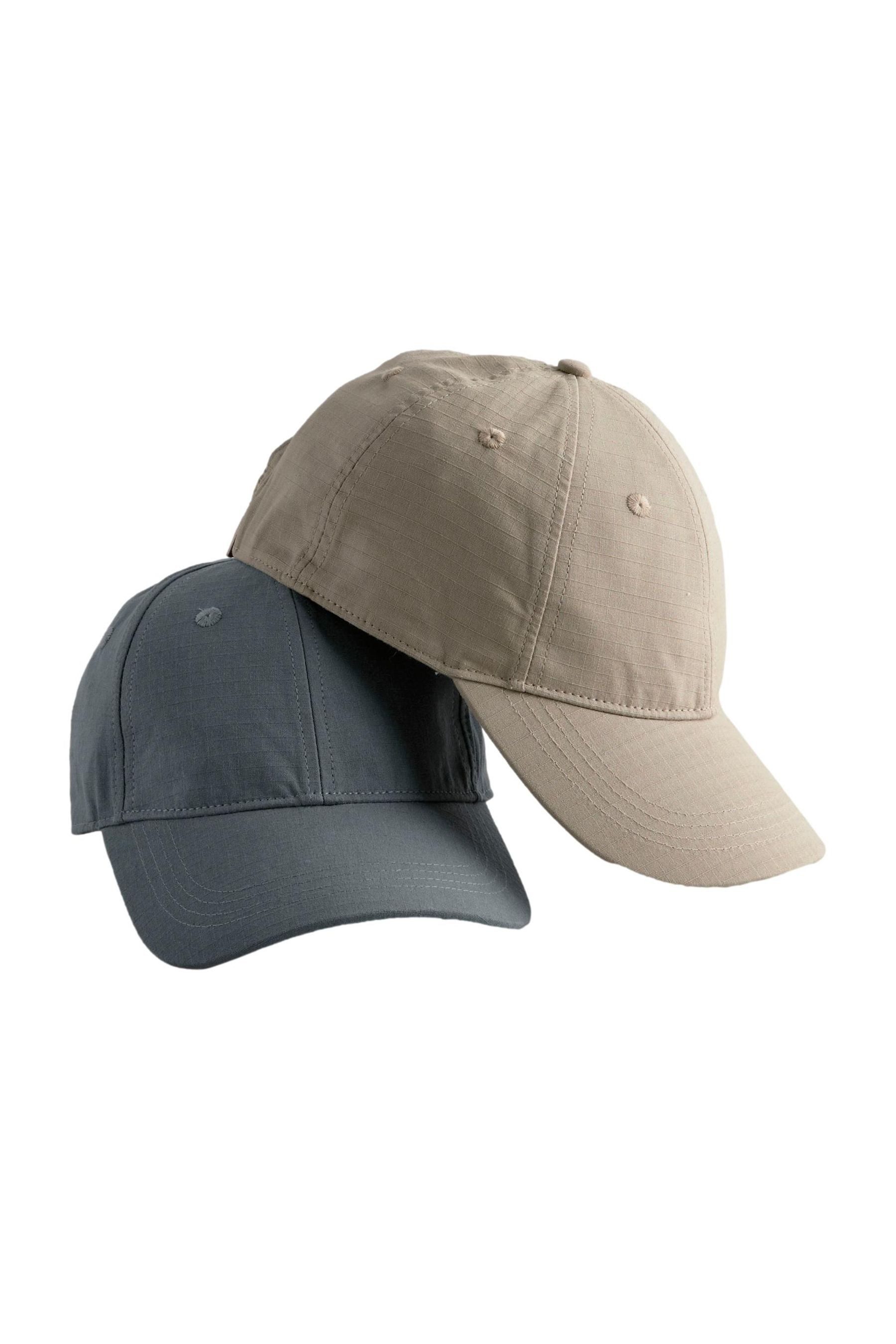 Sonnenhut 2er-Pack strukturierte Ripstop-Caps