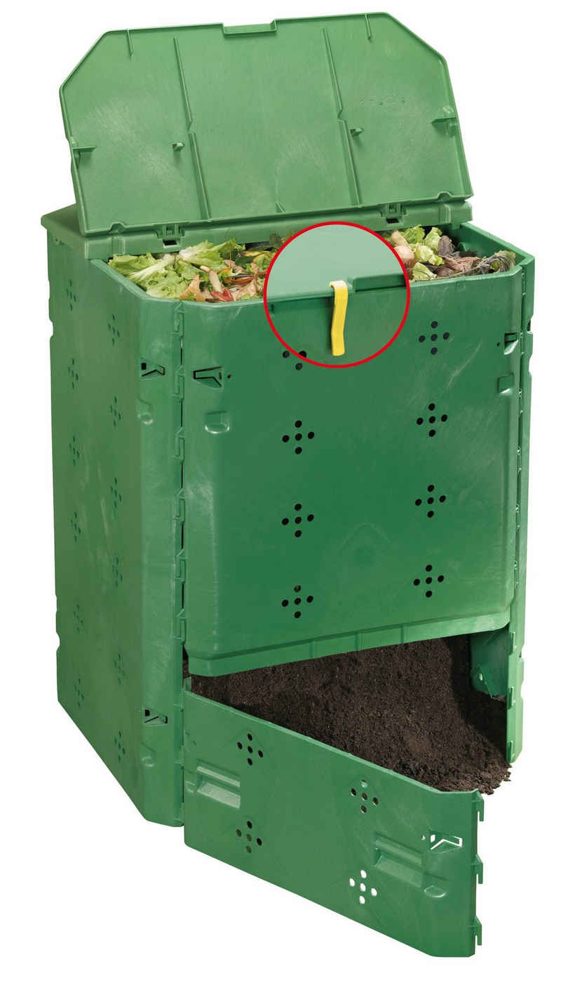 Juwel Komposter Juwel Kompostbehälter Komposter mit Deckel BIO 600, 77x77x100 cm