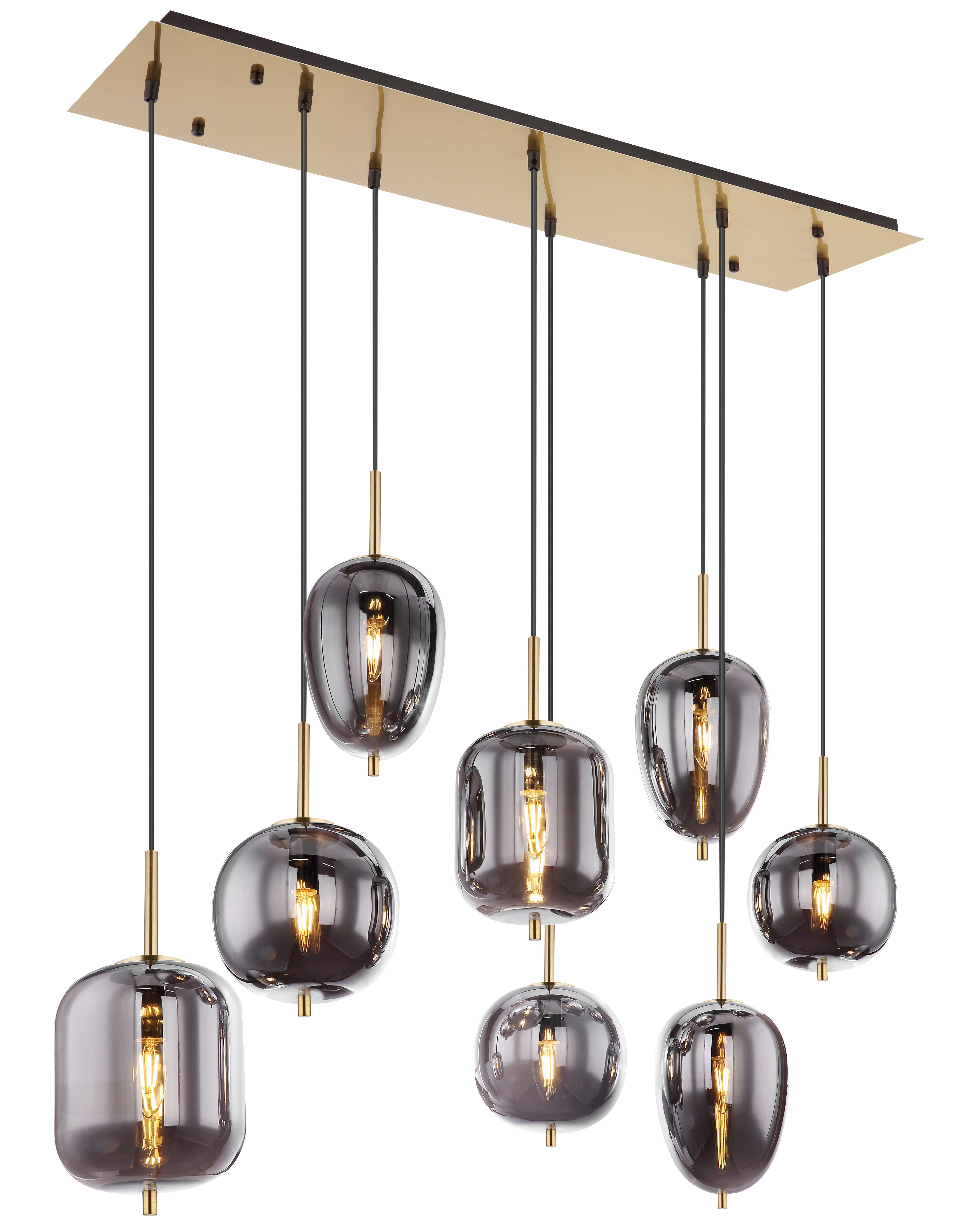 GLOBO LIGHTING Hängeleuchte BLACKY I, ohne Leuchtmittel, Hängelampe/Pendelleuchte/unterschiedliche Gläser