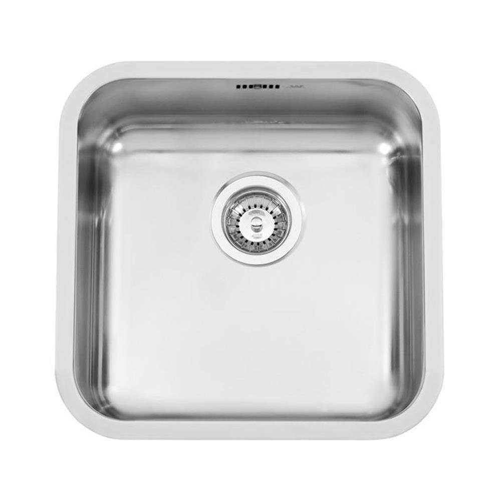 REGINOX Edelstahlspüle IB 40x40 Edelstahl poliert mit Handbetätigung, 44/44 cm