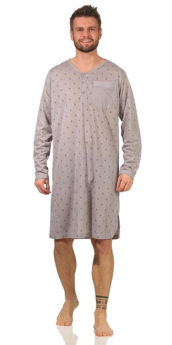 EloModa Nachthemd Herren Nachthemd langarm Sleepshirt; M L XL 2XL (1-tlg)