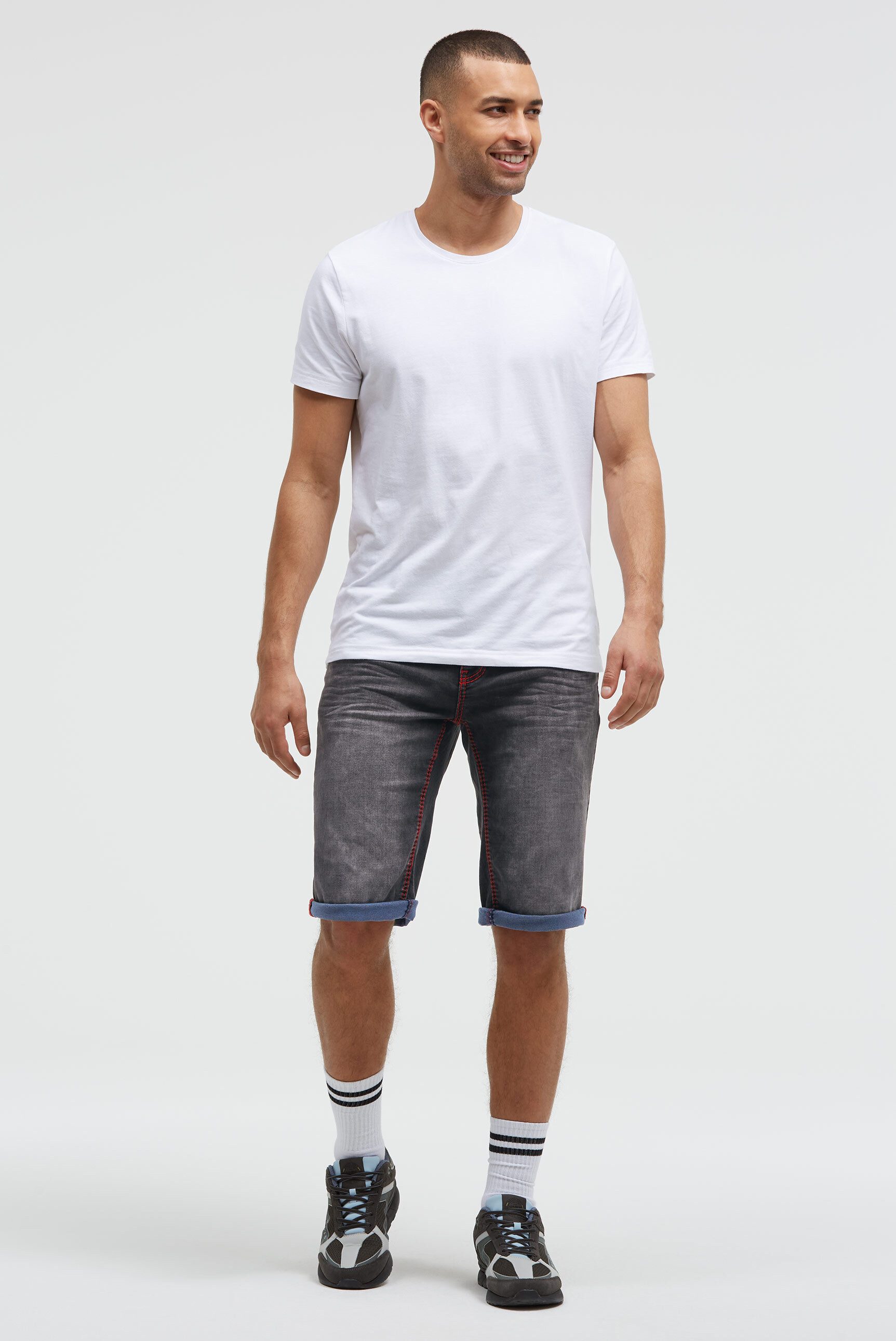 CAMP DAVID Jeansshorts mit breiten Nähten