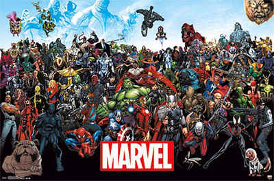 PYRAMID Poster Marvel Poster Line Up 15 91,5 x 61 cm