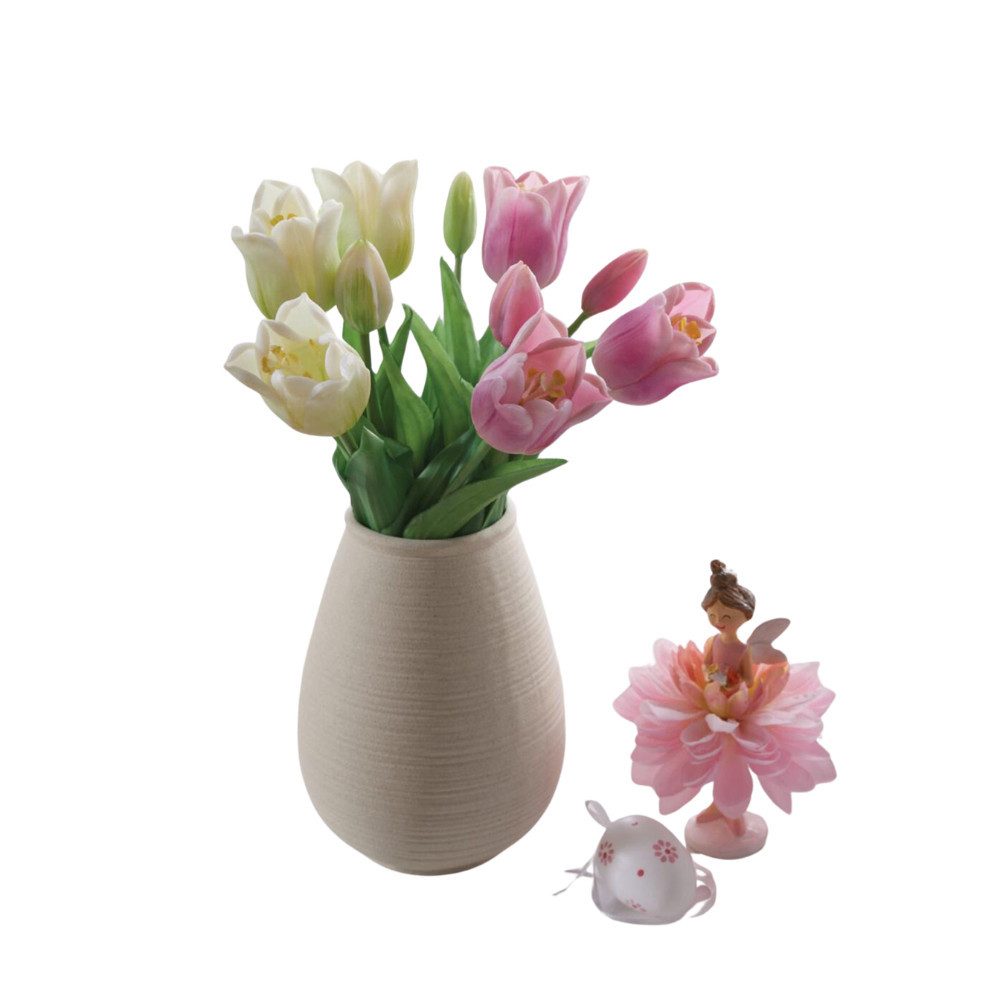 Kunstblume Tulpen lila Kunstblume Kunstpflanze Blumenstrauß real 5er-Set, Home-trends24.de