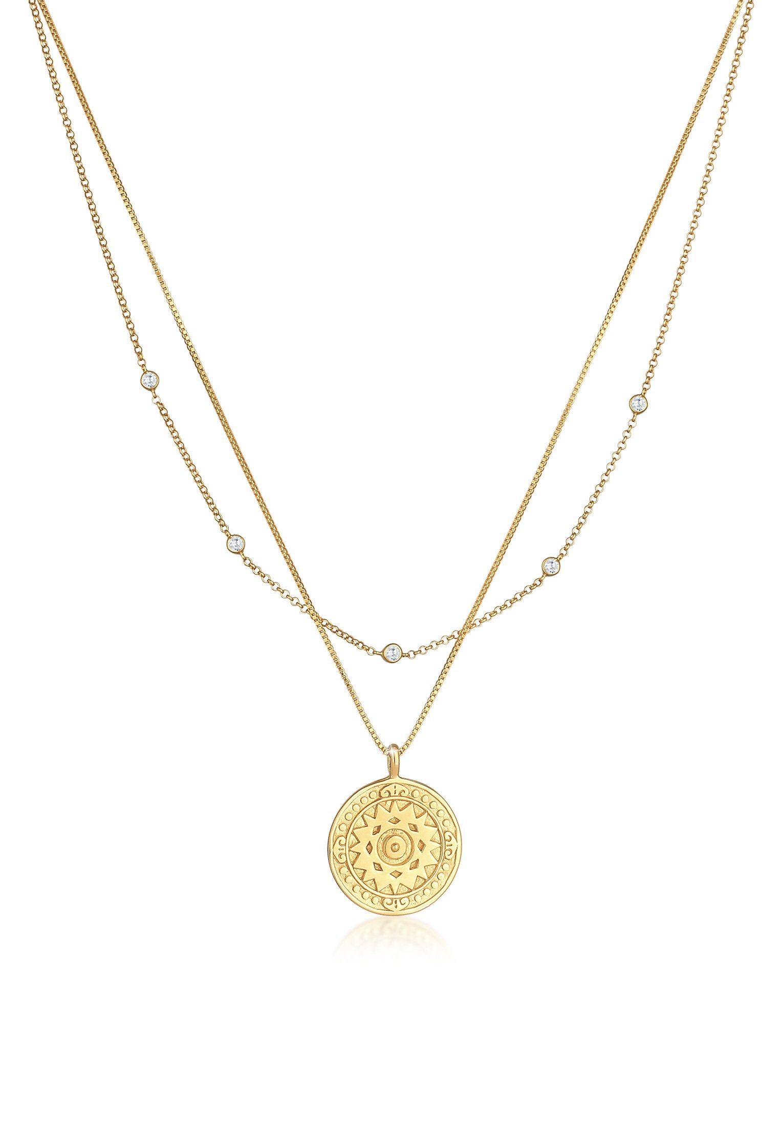 Elli Gliederkette Layer Coin Ornament Münze günstig online kaufen