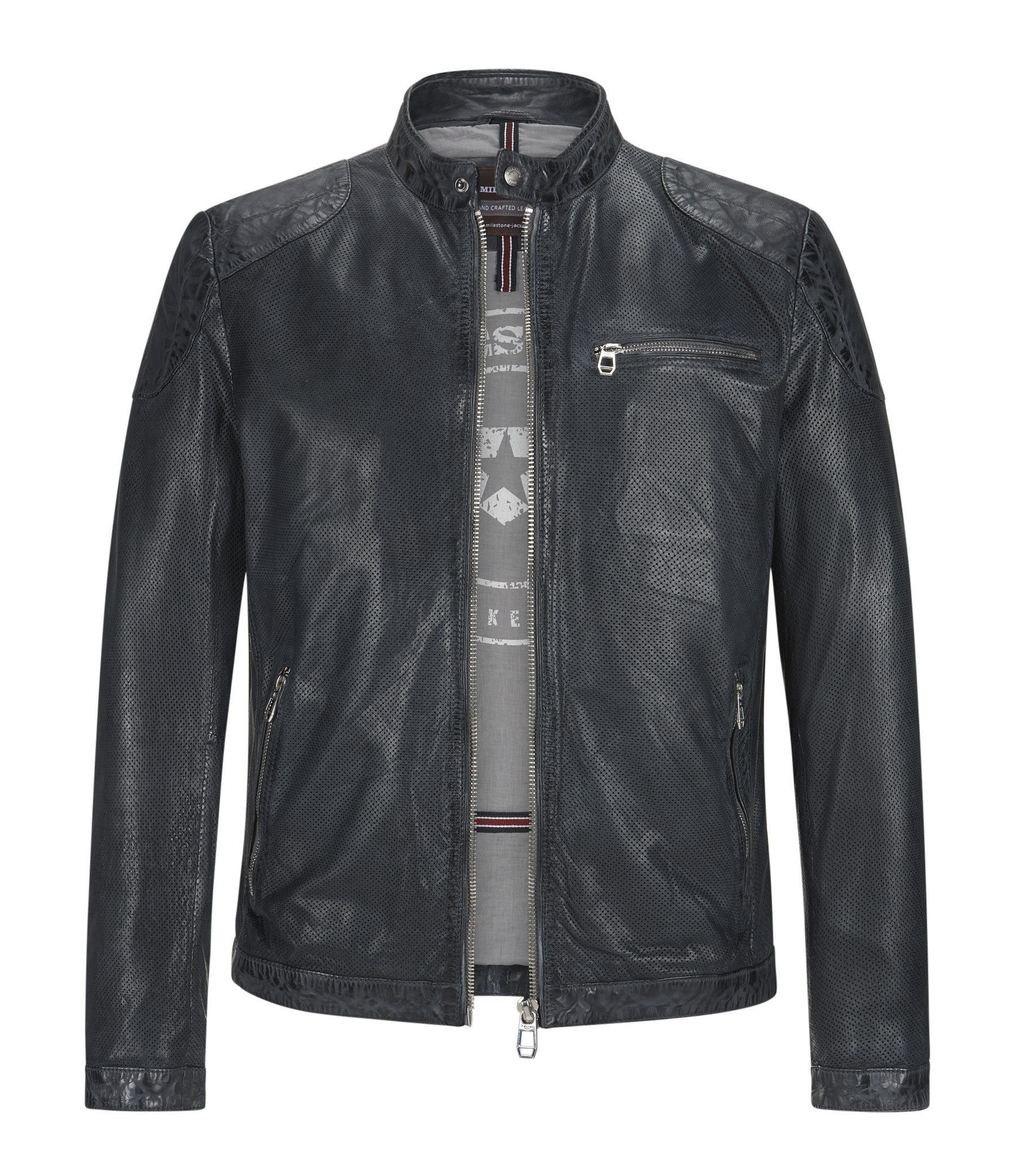 Milestone Lederjacke MSElvio aus gewaschenem Lamm günstig online kaufen