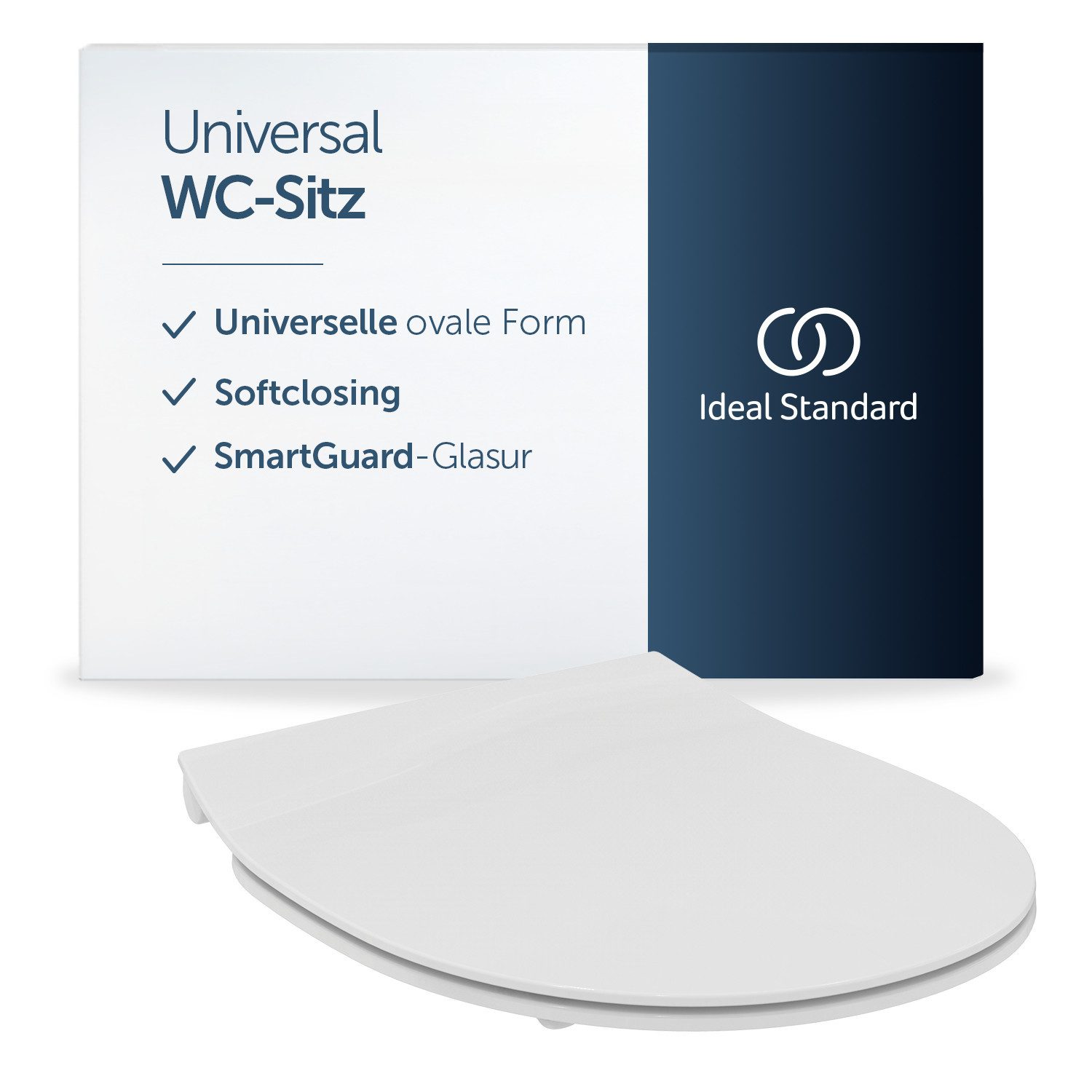 Ideal Standard WC-Sitz Universal WC-Sitz, mit Absenkautomatik, abnehmbarer, bruchsicherer Toilettensitz