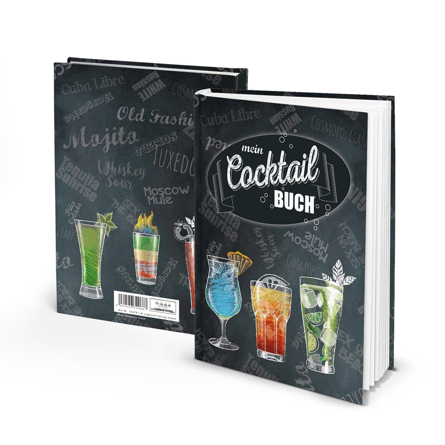 Logbuch-Verlag Notizbuch Cocktailbuch zum Selberschreiben - Eintragbuch für Cocktailrezepte DIN