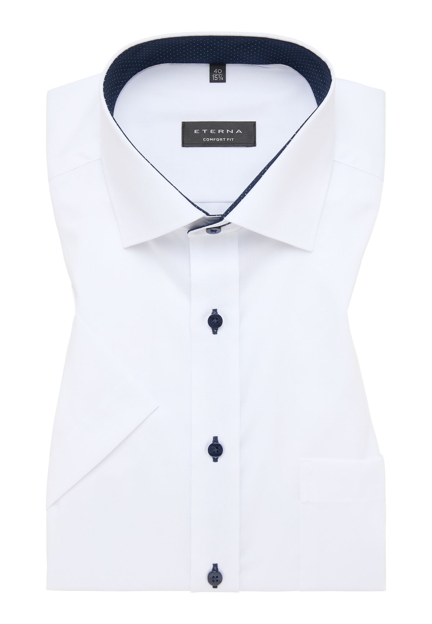 Eterna Kurzarmhemd 8100 K137 comfort fitHaifisch