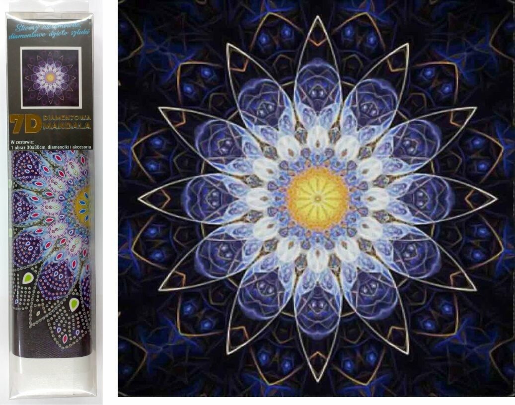 Norimpex Mandala Norimpex Diamant Malerei 7D Blau Mandala 30x30cm