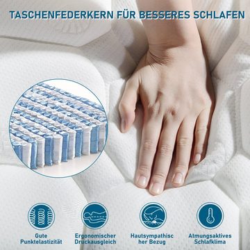Federkernmatratze Taschenfederkernmatratze Matratzen Federkernmatratze, HAUSS SPLOE, 25 cm hoch, (140×200cm nur Matratze ohne Bett, Taschenfederker), 25 cm hoch