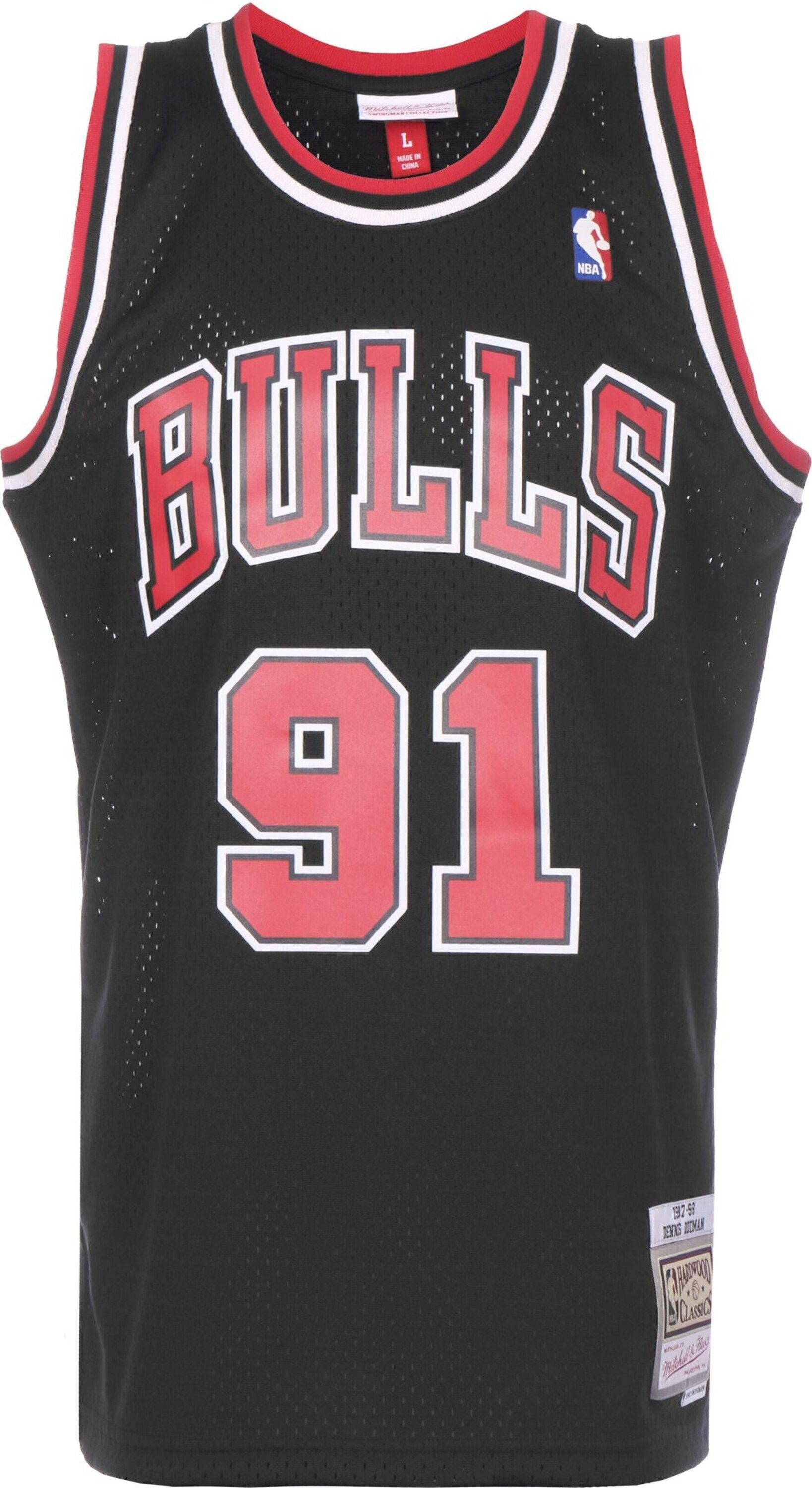 Mitchell & Ness black Rodman Kurzarmshirt (1-tlg) Dennis