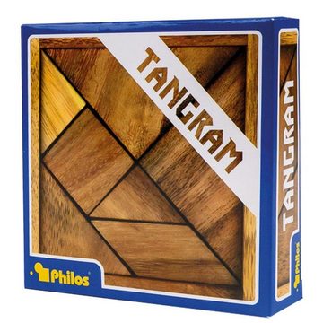 Philos Spiel, Familienspiel 6212 - Tangram, Samena Holz, Brettspiel aus Holz, 1-2..., Logikspiel