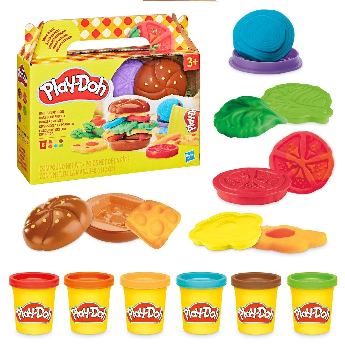 Play-Doh Knetform-Set Play-Doh Spielknete Set Burger