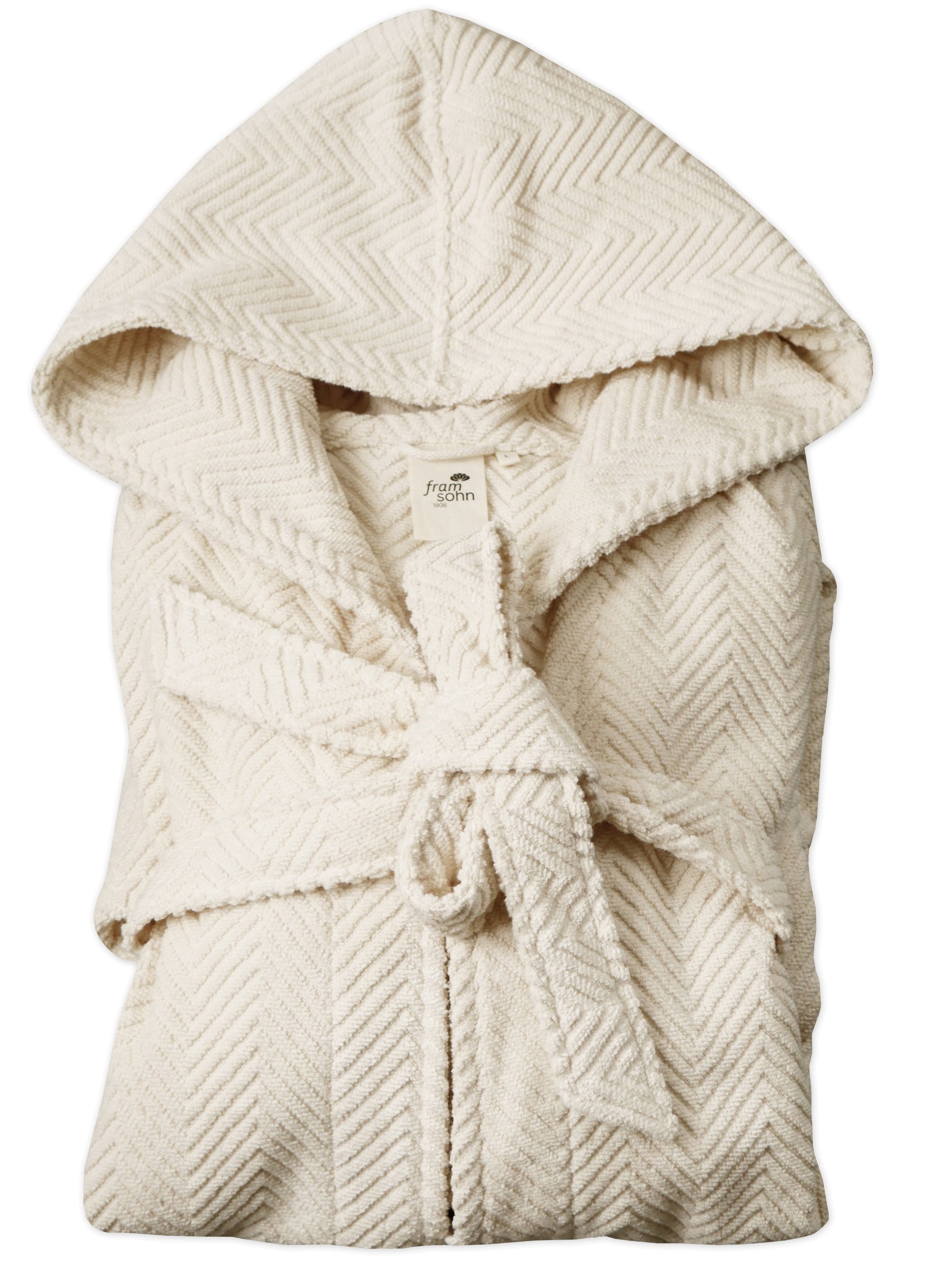 framsohn frottier Damenbademantel 'Ocean' Natural Cream