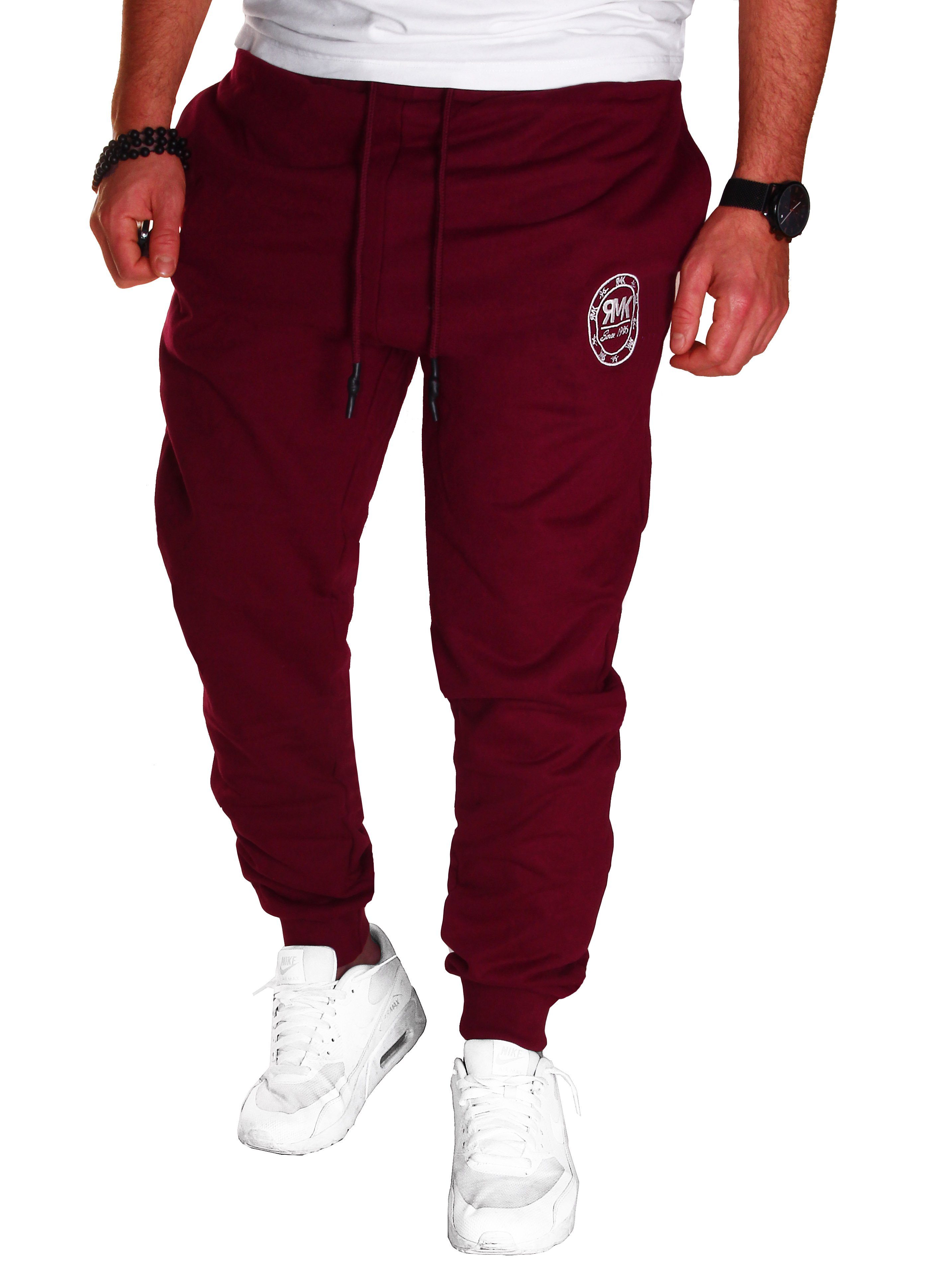 RMK Jogginghose Herren Trainingshose Fitnesshose Sporthose Sweatpants bequem  gemütlich elastischer Bund