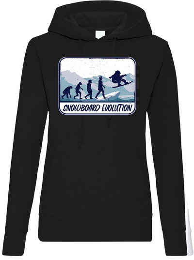 Youth Designz Kapuzenpullover Snowboard Evolution Damen Hoodie Пуловери mit trendigem Frontprint